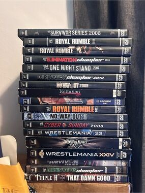WWE Mixed Pay-Per-View DVD Stack - 18 Total